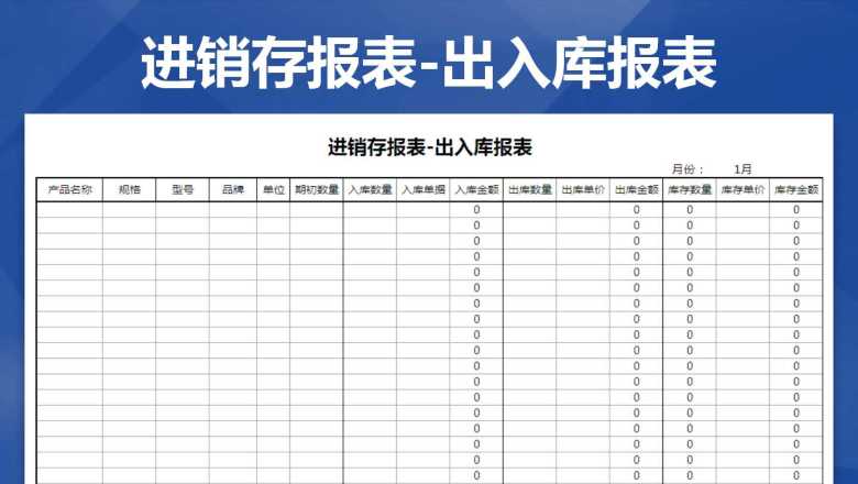 库存统计表-进销存报表