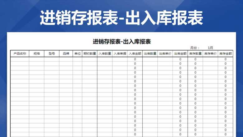 库存统计表-进销存报表