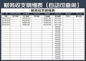 财务现金日记（自动查询)