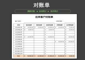 往来客户对账单