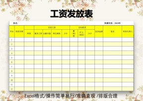 工资发放表