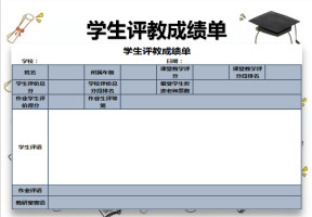 学生评教成绩单