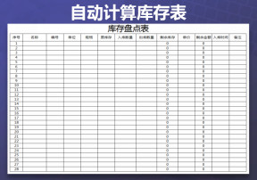 库存进销存表（自动计算）