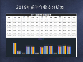 2019年前半年收支分析表