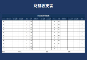 财务收支表（财务报表）