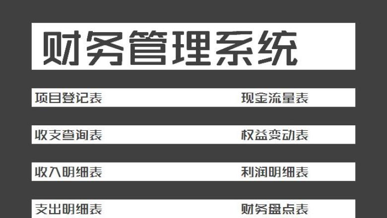 财务系统（会计账表管理）