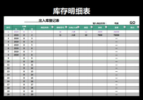 库存表（出入库盘点统计）