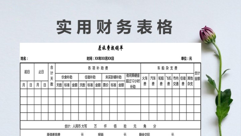 差旅费报销单