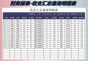 收支汇总查询明细表