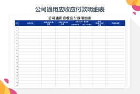 公司通用应收应付款明细表