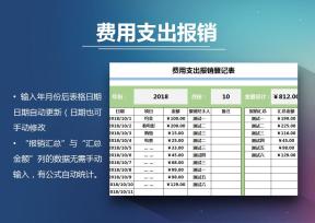 费用支出报销登记表