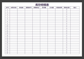 库存盘点表