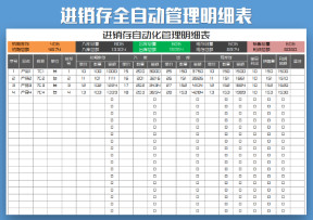 进销存全自动化管理明细表