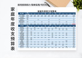 家庭年度收支预算表