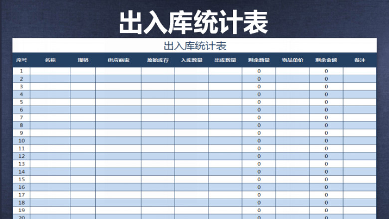 出入库统计