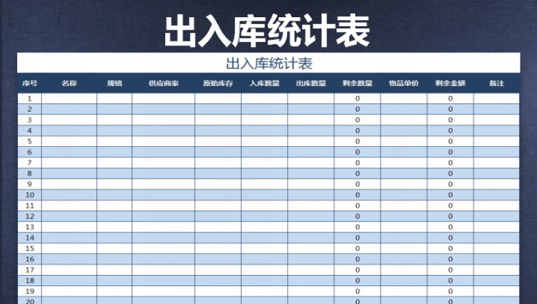 出入库统计