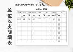单位收支明细表