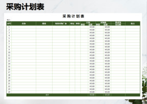 采购计划表-模板