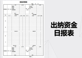 出纳资金日报表