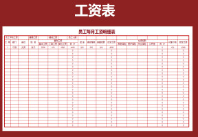 工资明细表（自动计算）