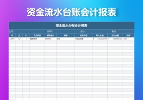资金流水台账会计报表