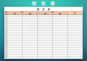 收支表