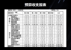 预算收支报表