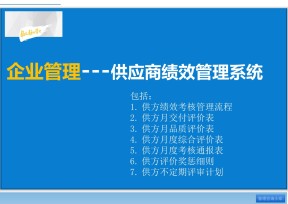 供应商绩效管理系统