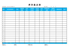 库存盘点表