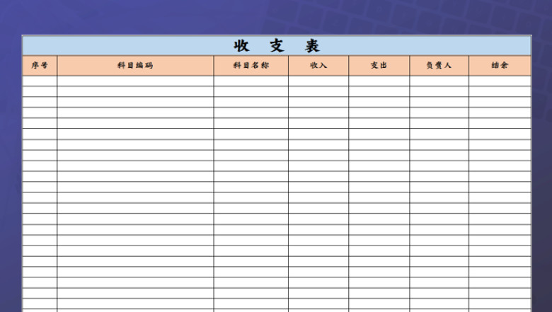 收支表