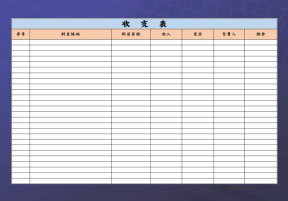 收支表
