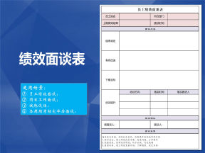 员工绩效面谈表