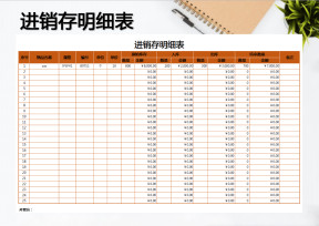 仓库进销存明细表