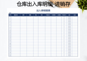 仓库进销存明细表