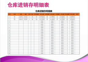 进销存明细表