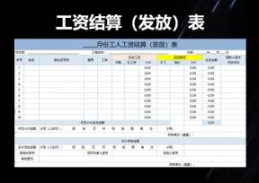 工资结算（发放）表