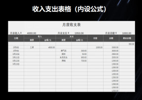 简易收支表
