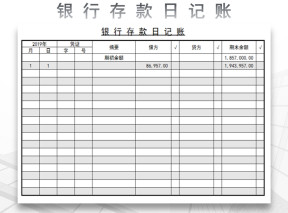 通用银行存款日记账模板