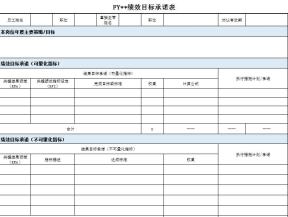 绩效任务书（绩效目标承诺表）