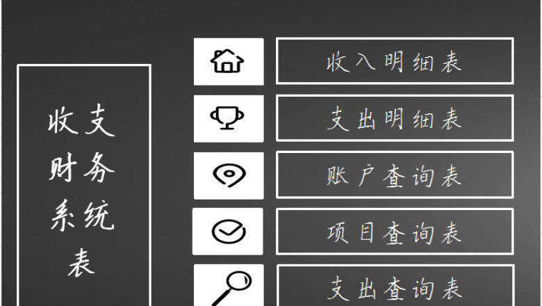 财务系统表-收支管理系统