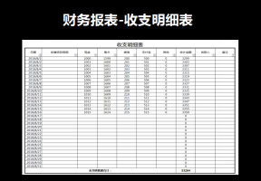 财务报表-收支明细表