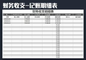 财务报表-现金日记账