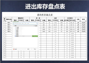 进出库存盘点表