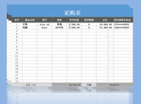 采购表