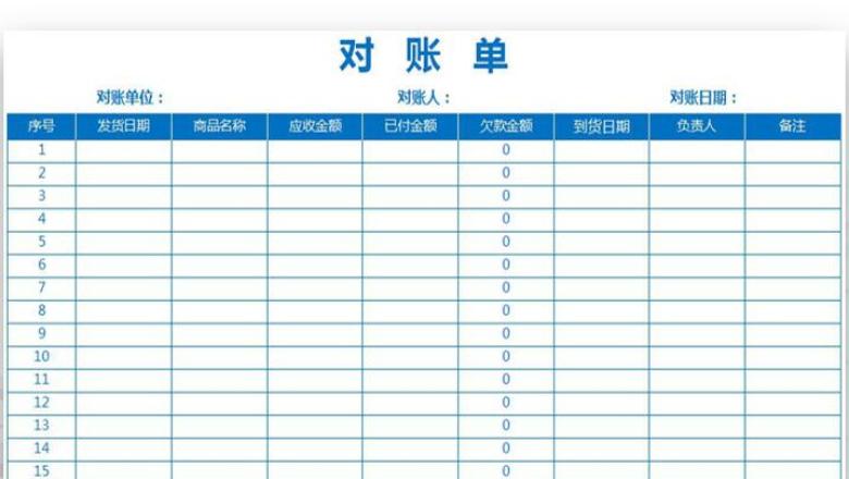 对账单（财务报表）