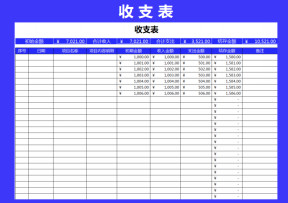 财务报表-收支表