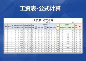 工资表-公式计算