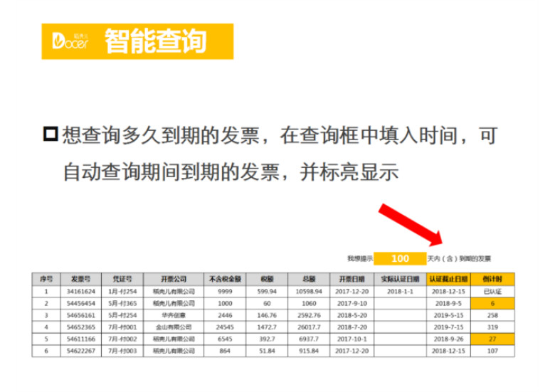 发票认证智能提醒（可自定义查询时间）
