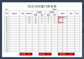 库存表管理