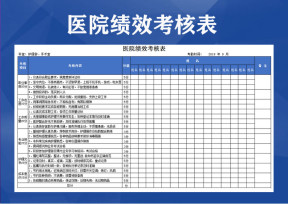 医院绩效考核表